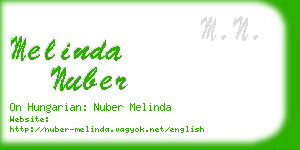 melinda nuber business card